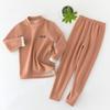 Children's Brushed Thermal Base Layer Set (S, M, L) – Seamless Class A Autumn Underwear and Trousers.