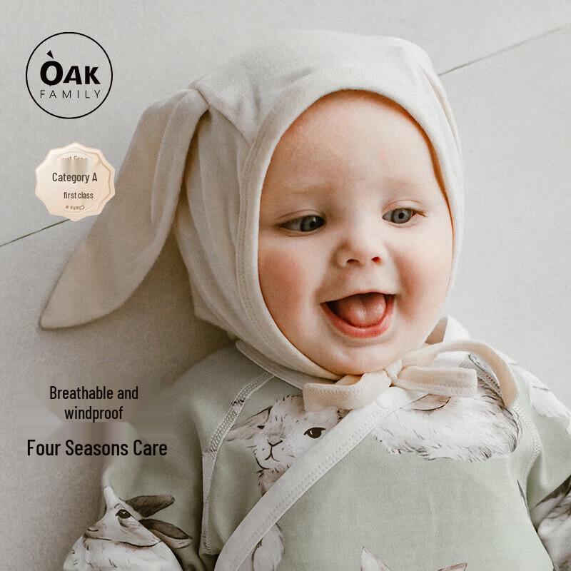 OAK FAMILY Newborn Rabbit Ear Cotton Hat 42