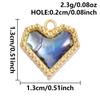 2pcs Different Shape Transparent Drip Oil Abalone Shell Charm Stainless Steel Charms For Jewelry Making Pendant DIY Accessories