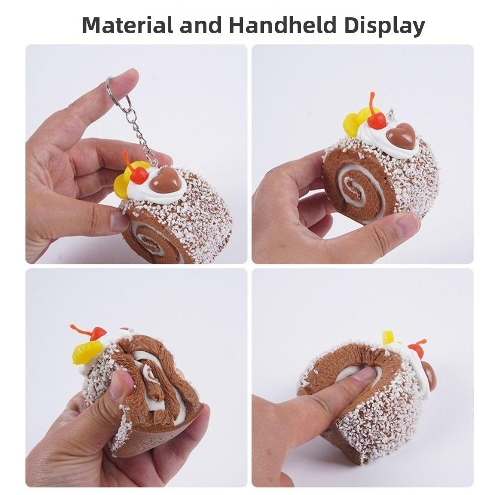 Anxiety Relief Fruit Cake Roll Squeezed Toy Super Soft Slow Rebound Fidget Toy for Kids Adults