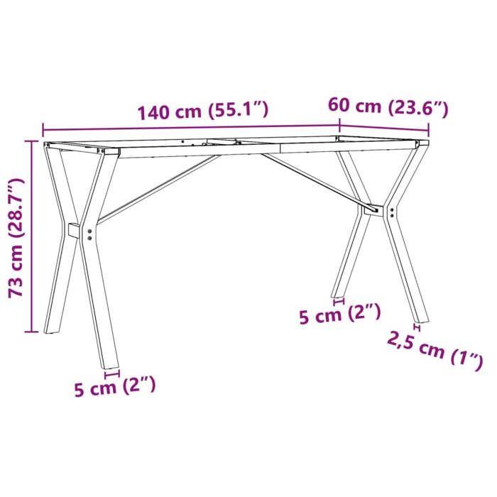 VidaXL Dining Table Legs Y-Frame, Side Table Legs, End Table Legs Living Room Home Interior, 357935