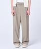 Hyoji Ss Belted Half-Banding Double-Pleat Wide Slacks (4 Colors)