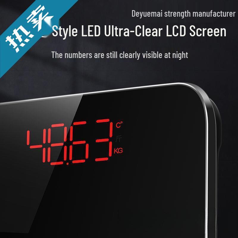 Высокоточные бытовые весы TCL с аккумулятором Battery, Black, Weighing, LED Screen