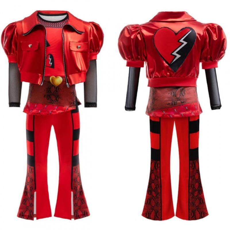 Halloween Vampire Descendants 4 Children'S Flying Sleeve Dress 2D Printed Children'S Suit Skirt