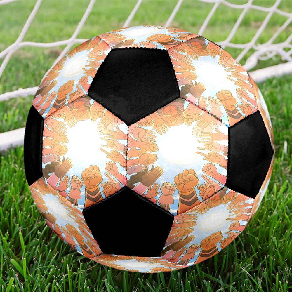 Soccer Ball Colorful Machine Stitched PVC Size 5 Team Training Competition Ready Durable High-Bounce Cool Sports Gift