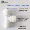 Three-Way Cardless Quick Connector RO Water Purifier for Household Use with 2, 3, and 4-Point PE Pipe Fittings