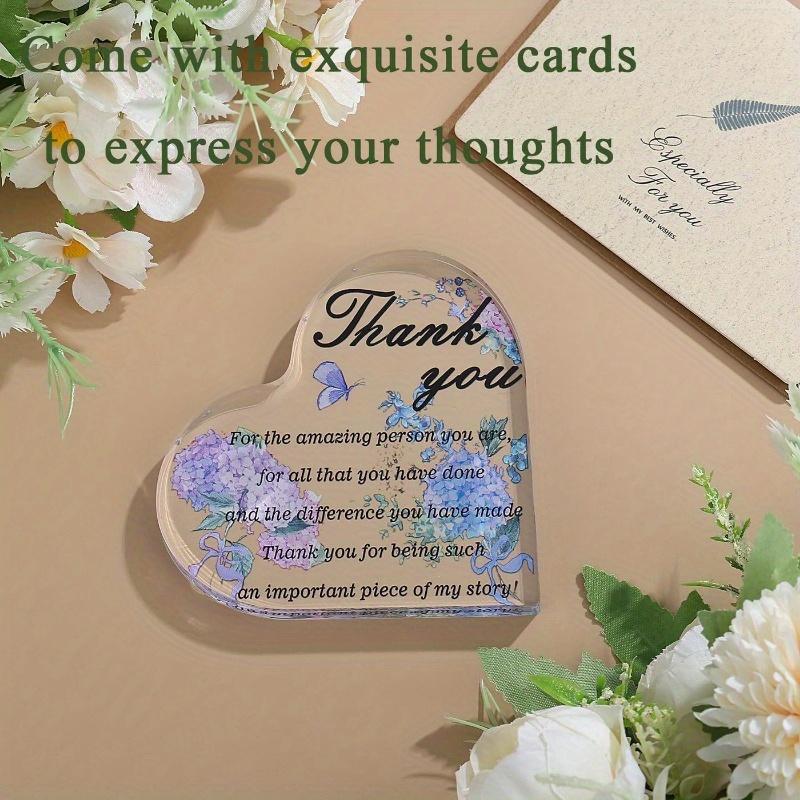 MAIBAOTA Thank You Heart Plaque - Versatile Appreciation Gift with Photography Utility
