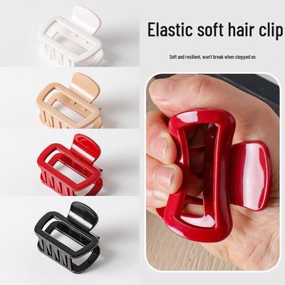 Soft Silicone Anti-Collision Shark Hair Clip - Durable, Anti-Fall, Square Claw Design