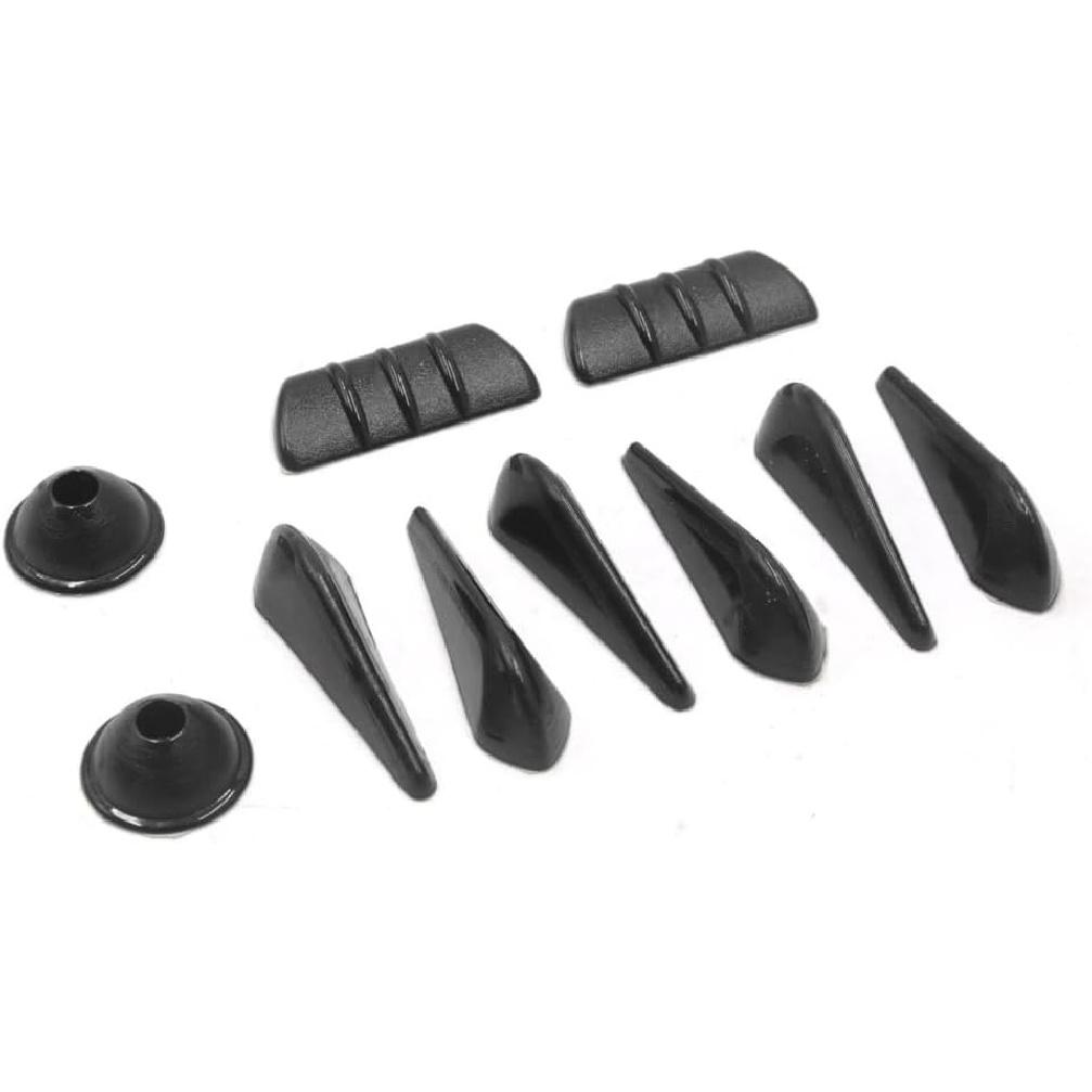 10 in 1 Rubber Wind Noise Reduction Fin Set for Car Vehicle Black