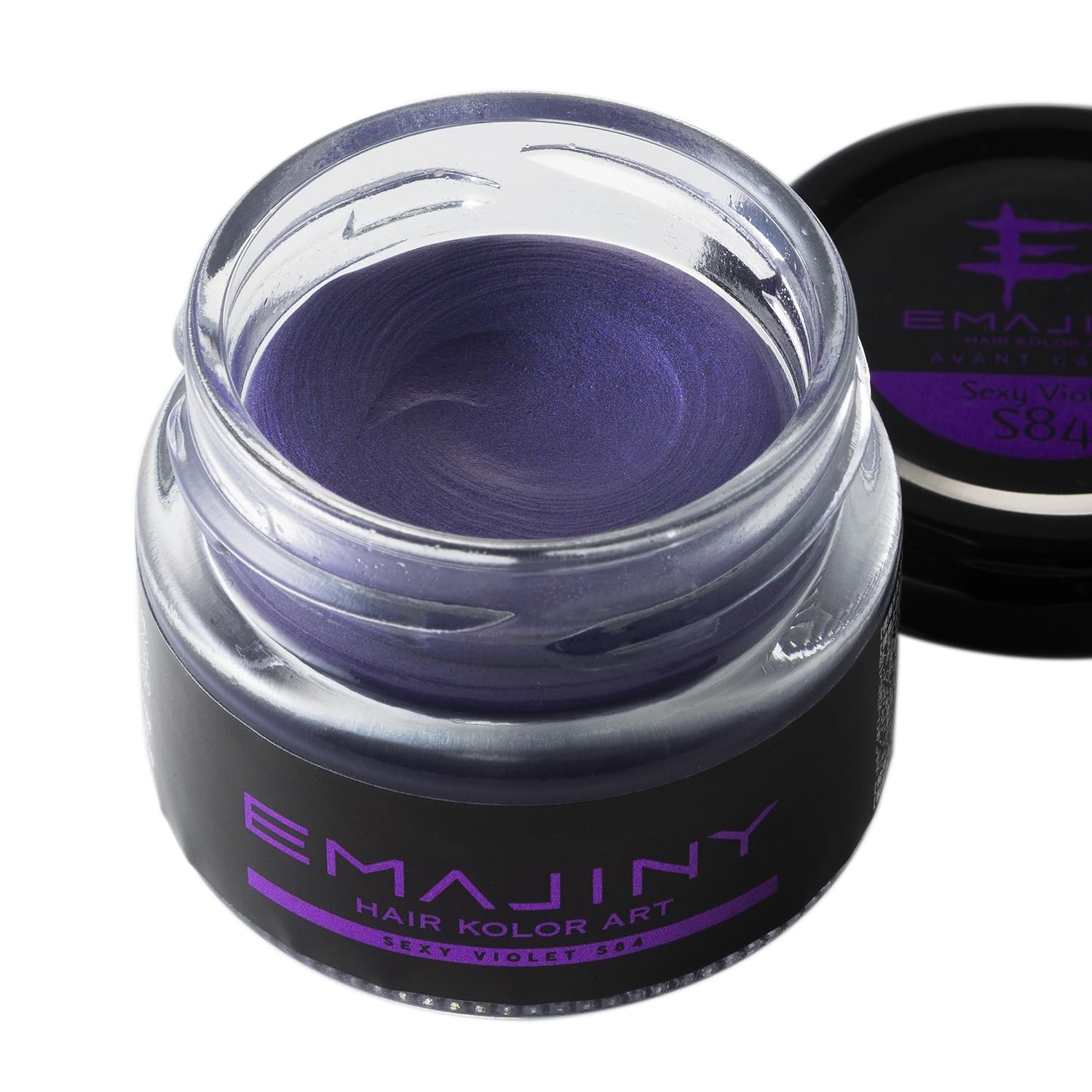 

EMAJINY Sexy Violet Hair Color 36g in Purple Hair that Washes Out Quickly with EMAJINY Sexy Violet S84 Wax, Purple, [Made Japan] [Fragrance-Free]