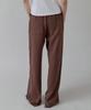 STEP AROUND Cottage Relax Fit Wide Banding Pants_Brown