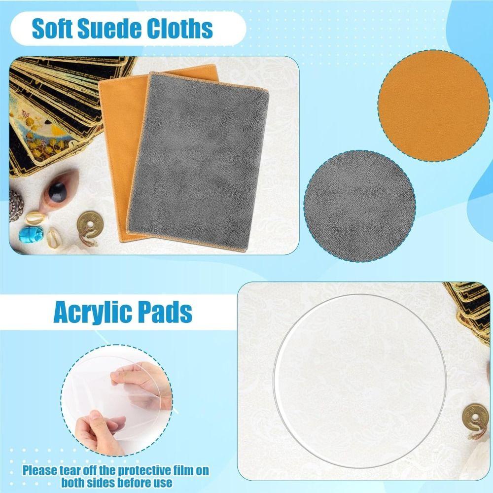 221pcs Precision Support Card Flattening Kit Clear Acrylic Rounds Accessory Kit Card Cleaning Kit Portable