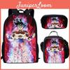 Conjunto de Mochila Dragon Ball Com Grande Capacidade Bolsa Escolar de Nylon e Estojo Para Estudantes