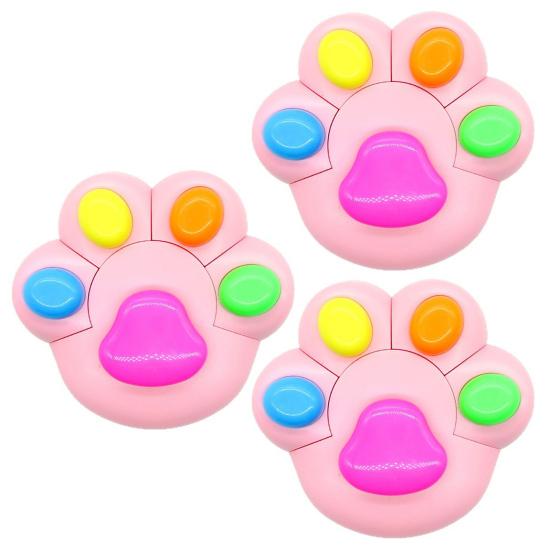 

Набір хайлайтерів у вигляді котячих лапок Милі маркери у формі тварин для нотування, ведення щоденника, вивчення Біблії, шкільне та офісне приладдя 3pcs