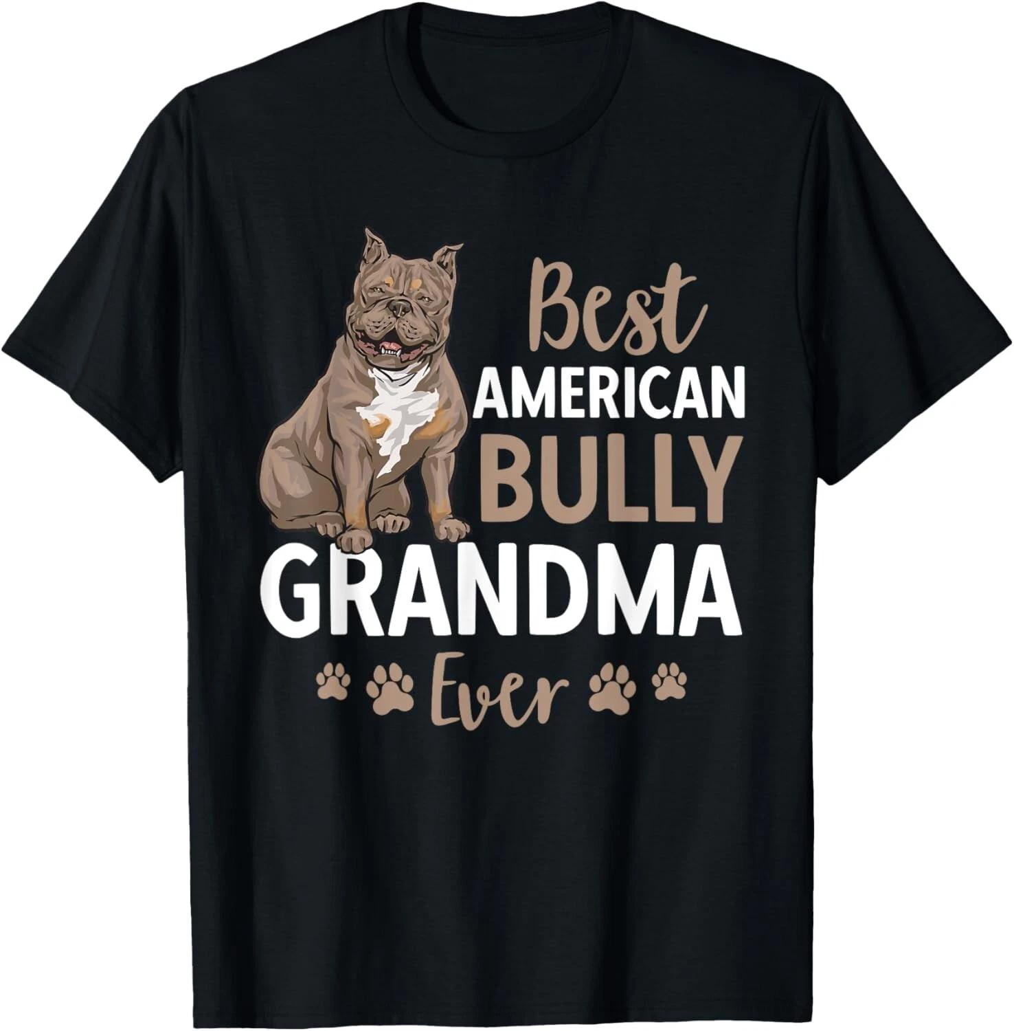 American Bully Dog Grandma XL American Bully Mom Funny Gift Unisex T-Shirt L