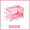 1 PP Desktop Double layer Storage Rack Rectangular Storage for Student Office Desks Cosmetics Stationery Storage Rack