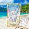 1pc Sanrio Cinnamoroll4 Beach Towel, Beach and Seaside Swimming Pool Equipment, Fashion Pattern, Rectangular, Travel Essentials