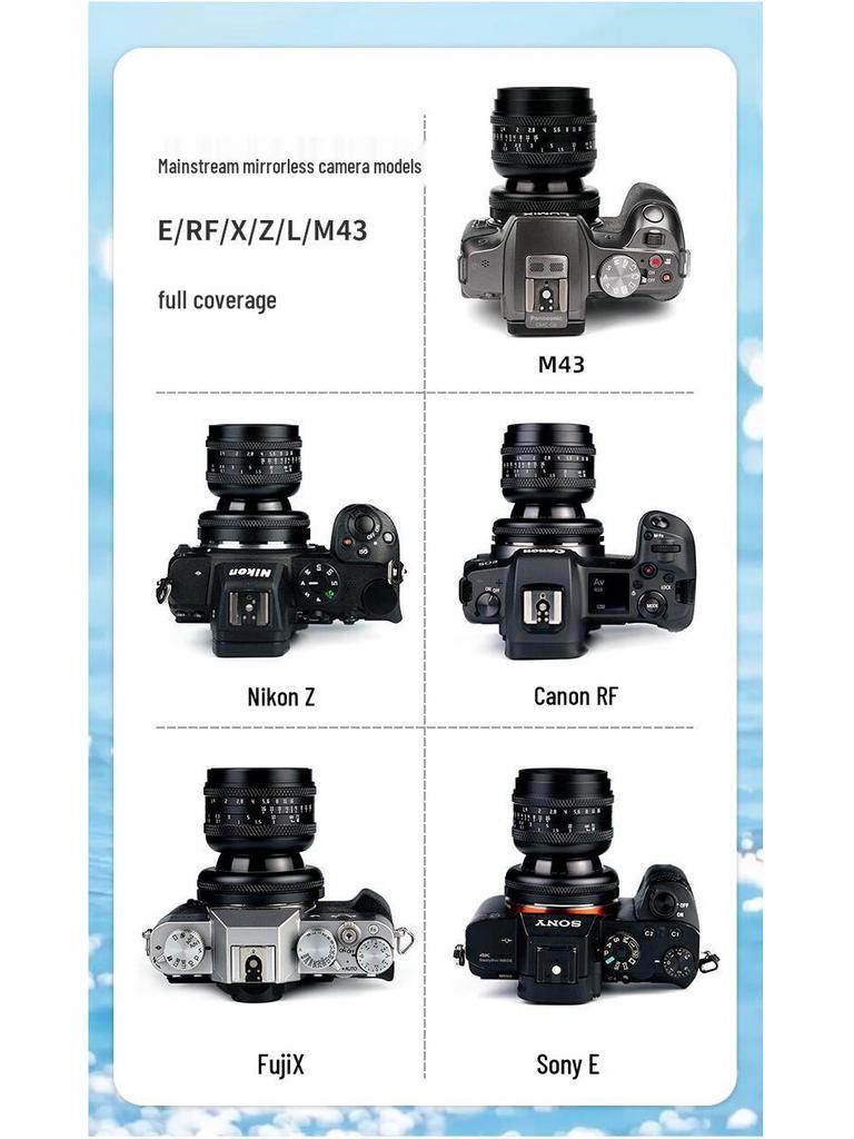 7 Rock Star 50mm F1.4 Full-Frame Tilt-Shift Portrait Lens with Large Aperture for Bokeh Effects