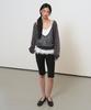 GENERALIDEA Deep V-Neck See-Through Knit Pullover [Charcoal] / Gf2Lkp544