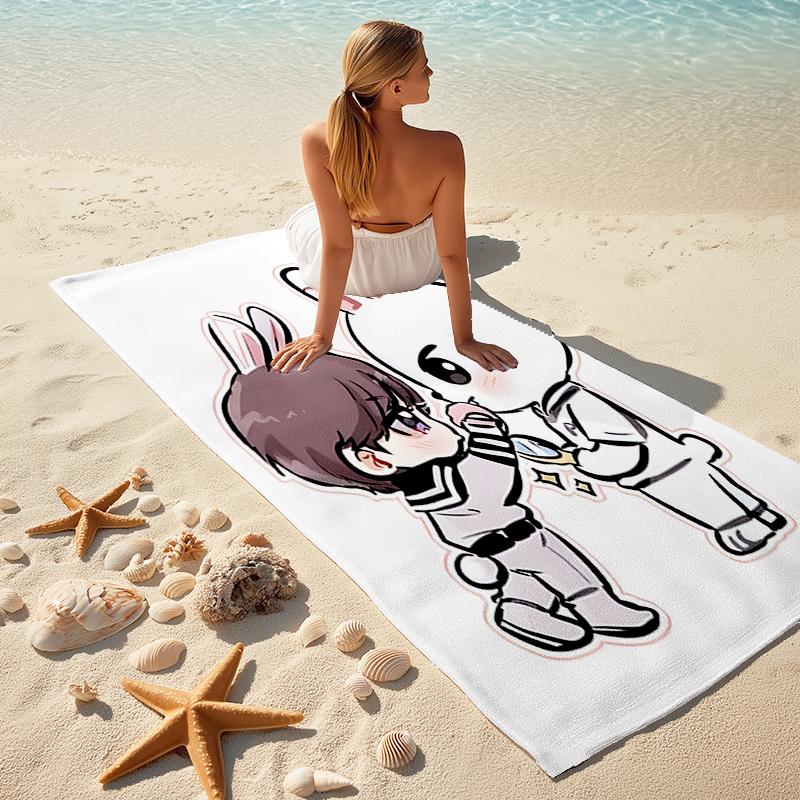 1pc Kpop Team5 Beach Towel, Comfortable and Thick, and Swimming/Bath/Picnic/Camping Towel, Suitable for Seaside Beaches
