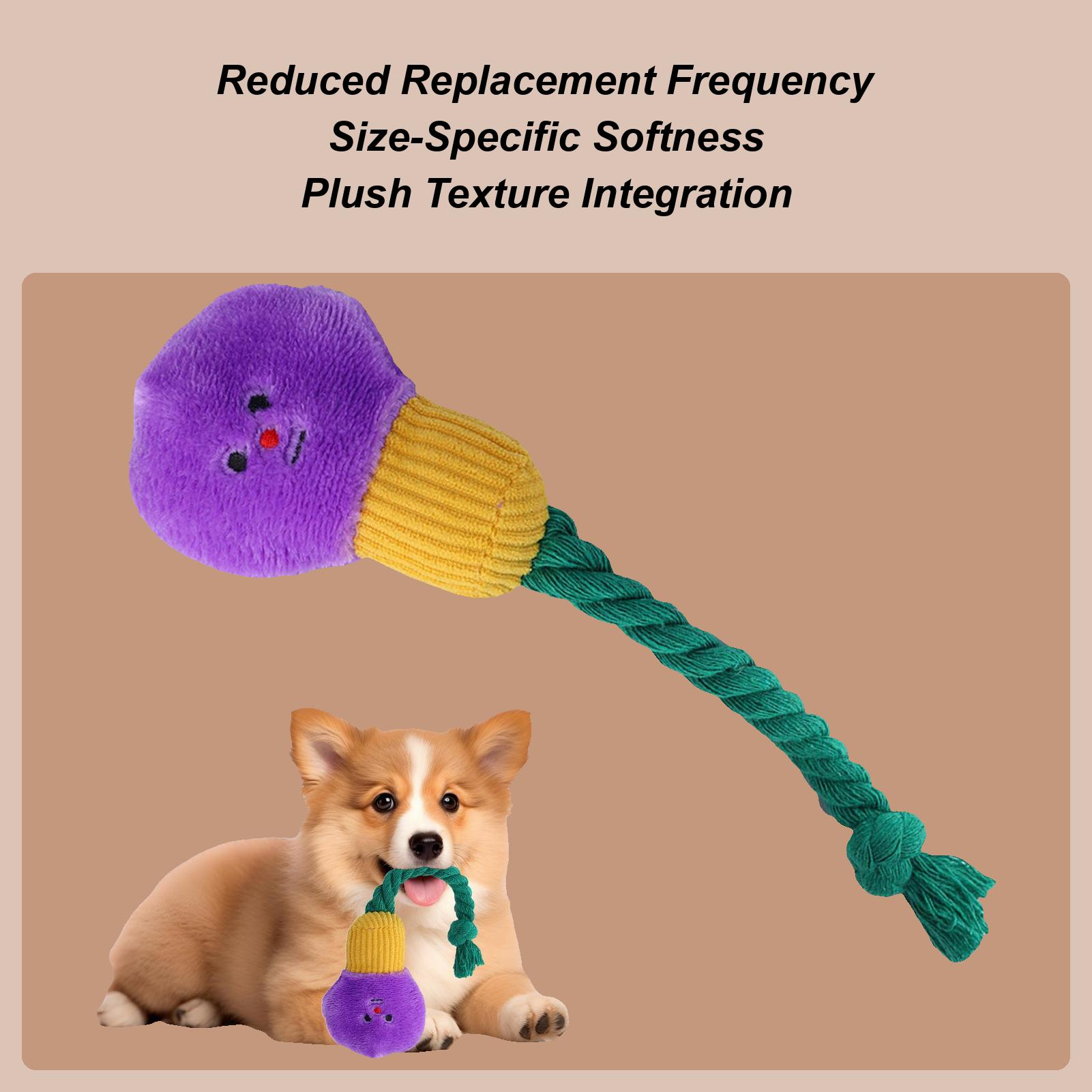 

Dog Chew Toys Dog Squeaky Teething Rope Toy Pet Chewing Plush Doll for Home Training Indoor Outdoor Playtime Family Enrichment China Mainland