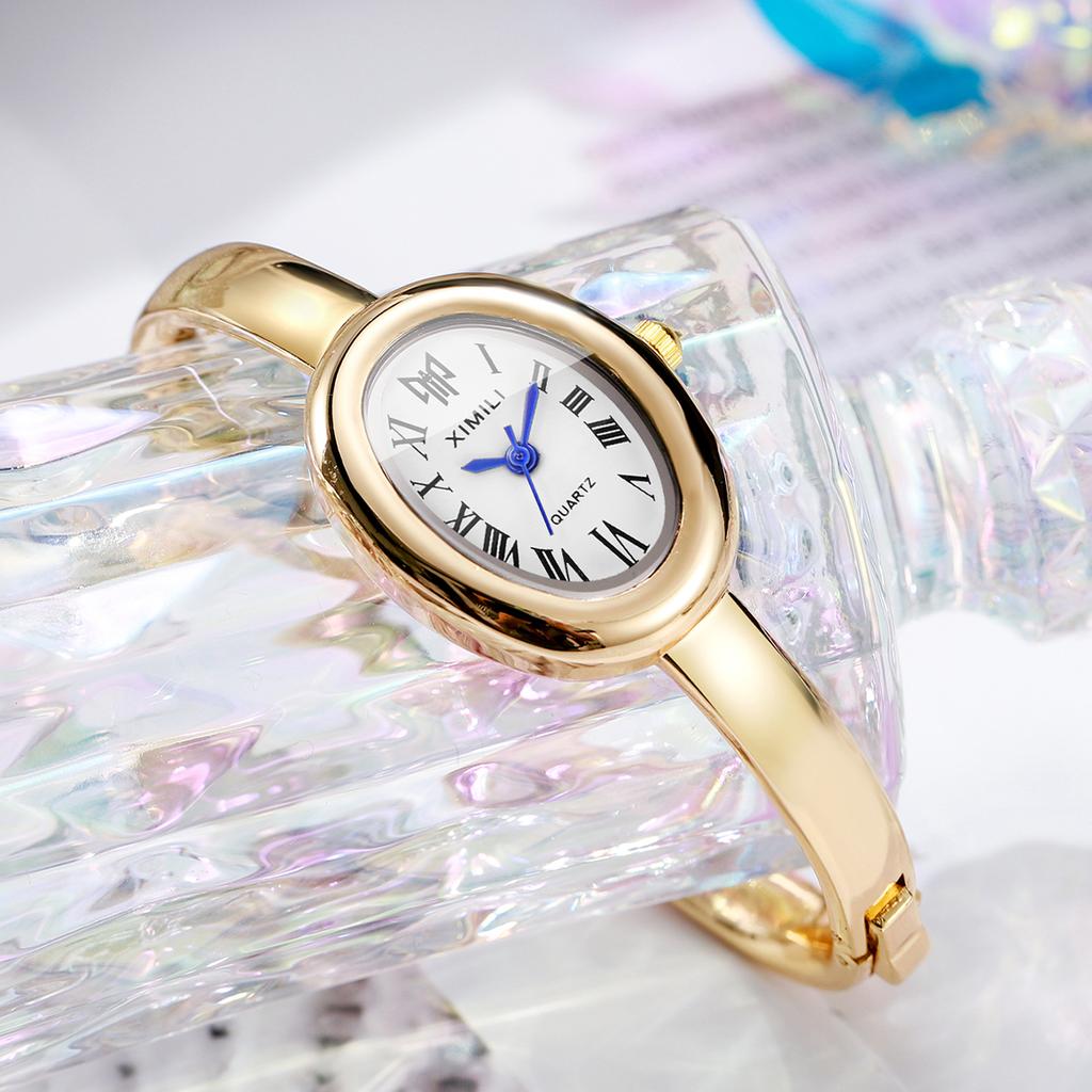 Elegant Ovaal Roma Wijzerplaat Dames Quartz Horloge Mode Armband Band Dames Polshorloge Reloj Mujer Meisjes Klok Cadeau