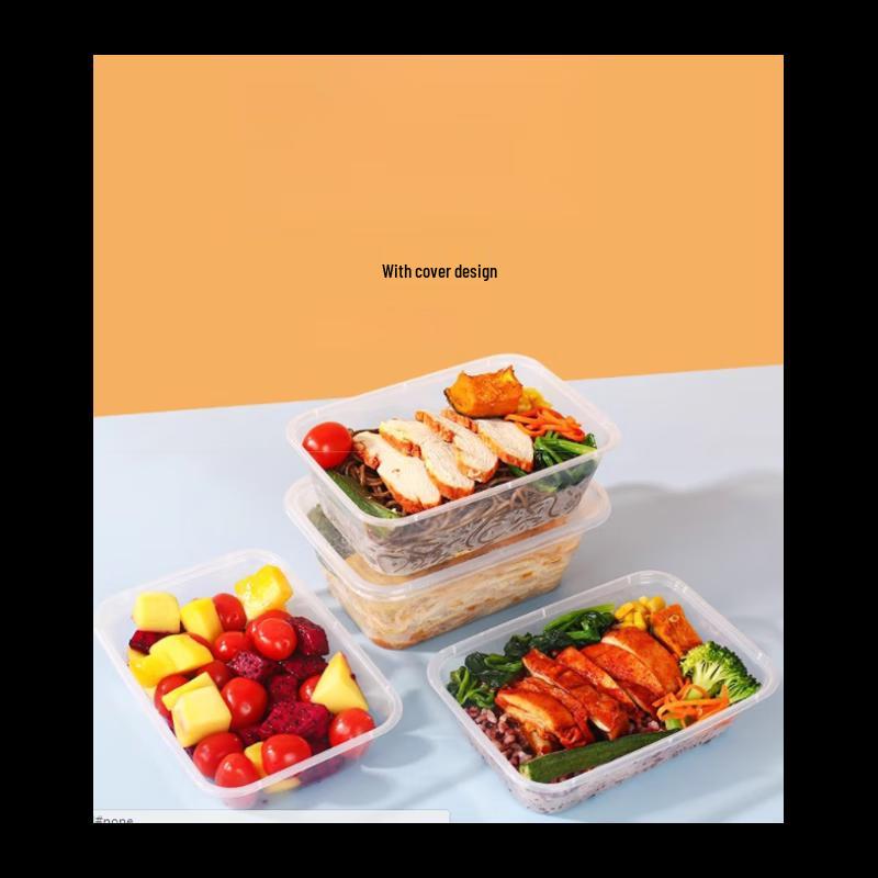 Disposable Square Transparent Food Containers with Lids
