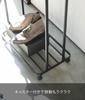 Yamazaki Jitsugyo Hanger Rack Tower with Casters Black Coat Hanger 3517 Approx. W67XD35XH172.5cm
