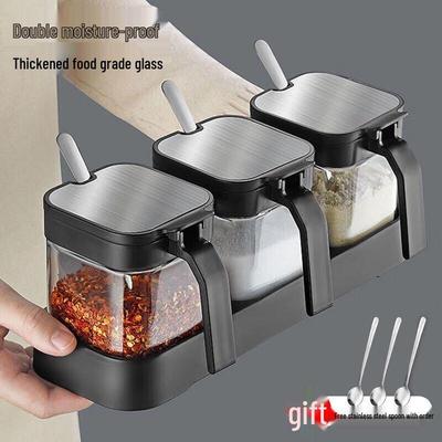 Moisture-Proof Glass Seasoning Jar