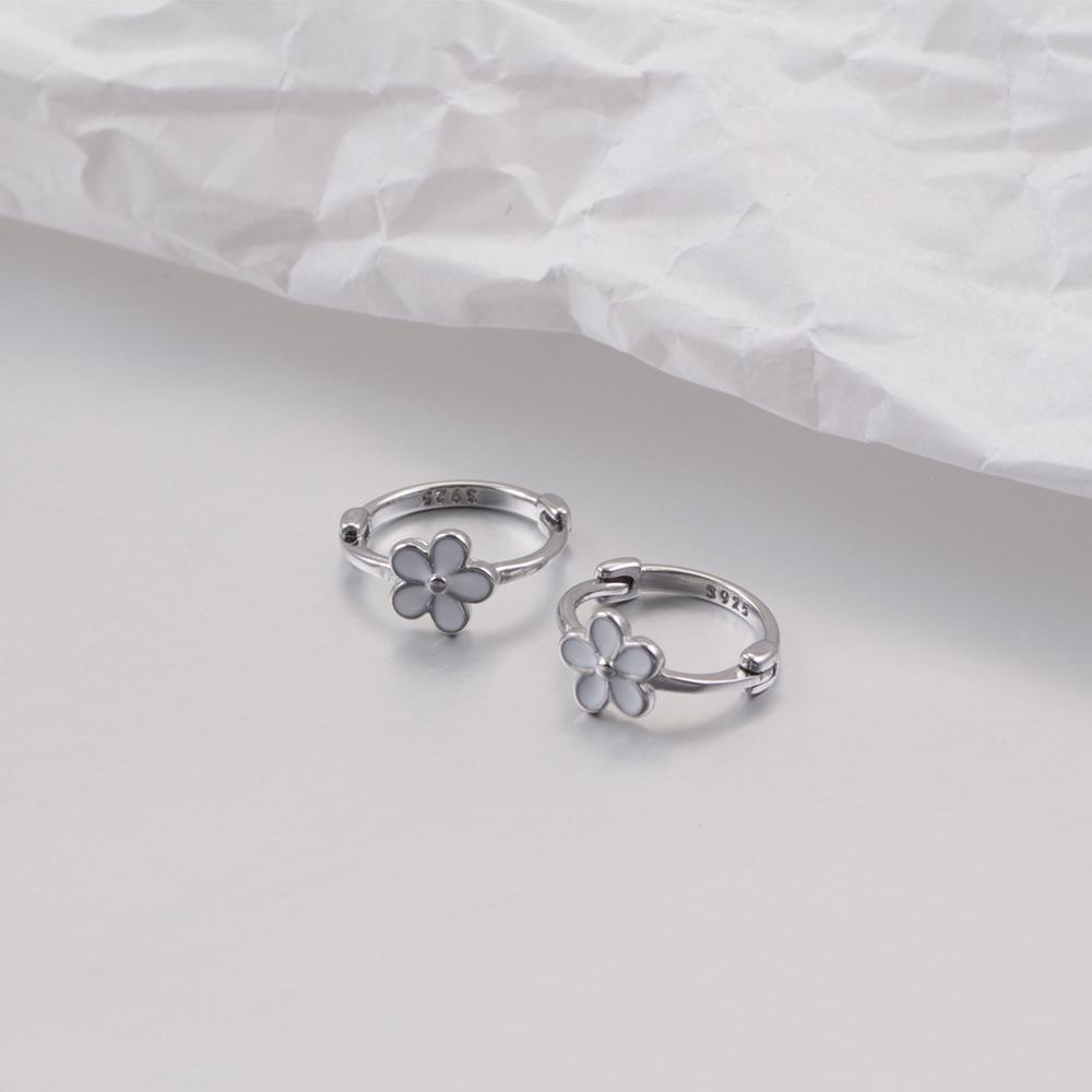 

Серьги из стерлингового серебра 925 пробы с маленькими свежими цветами, с классическим и модным характером, подходят для женщин, циркон