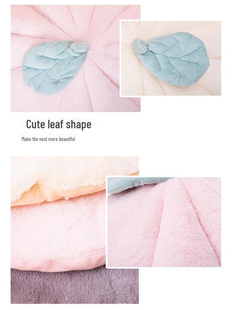 Ganzjahres-Katzenbett, waschbar: Gemütliches, abnehmbares, warmes, kürbisförmiges Haus für Haustiere