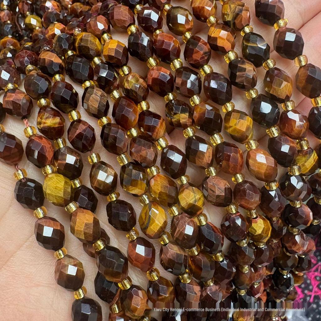 6x8mm Faceted Oval Natural Stone and Crystal Beads for DIY Jewelry