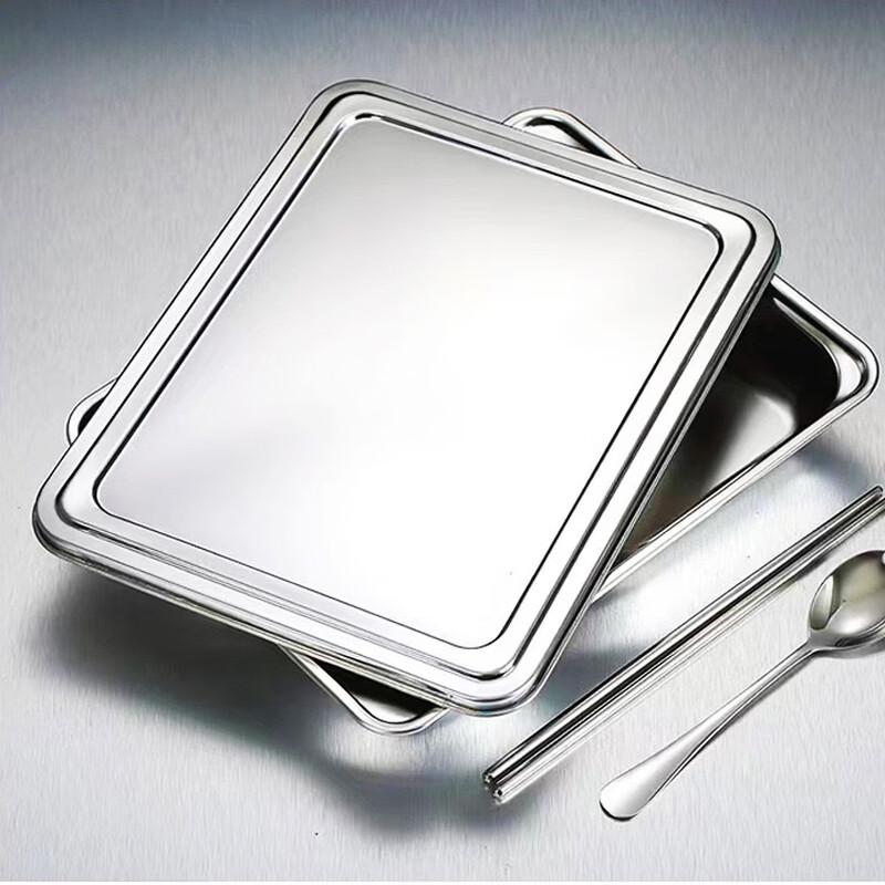 304 Stainless Steel Compartmentalized Lunch Tray with Lid
