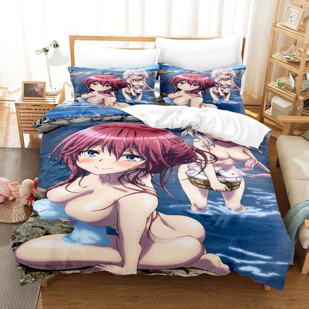Kawaii Anime Lilith Asami Trinity Seven Bedding Set Single Twin Full Queen King Size Bed Set Adult Kid Bedroom Duvet Cover Sets