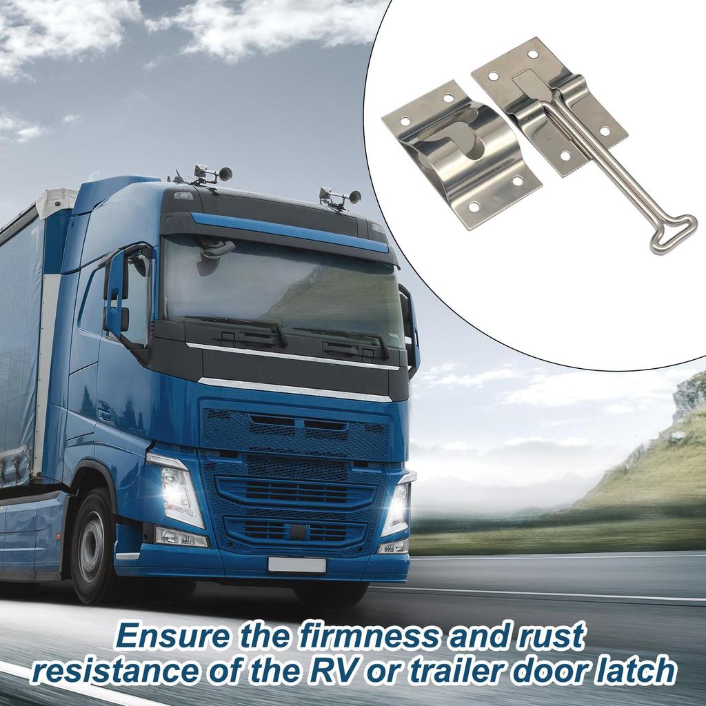 RV Entry Door Latch Heavy-Duty 4 Inch Windproof Travel Trailer Door Holder For Women Family Couples Friends Homeowners Travel