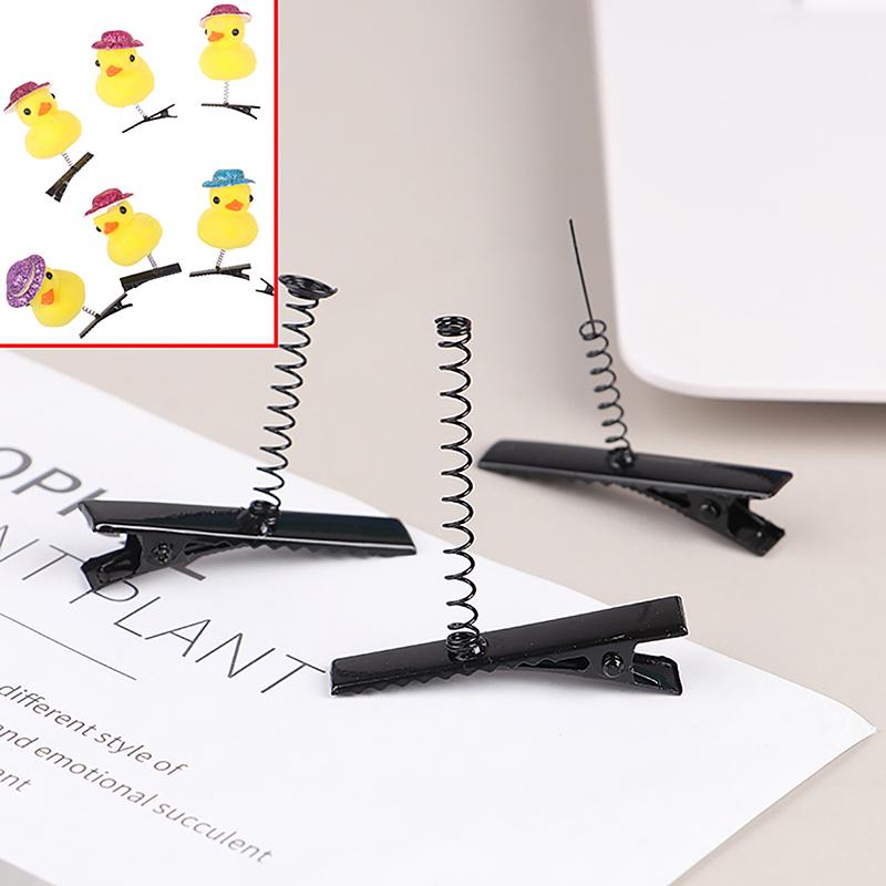 10Pcs Black Metal Pinch Alligator Hair Clips 40Mm With Wire Coil Spring Craft Hairpin For  Party Favor Children Toy