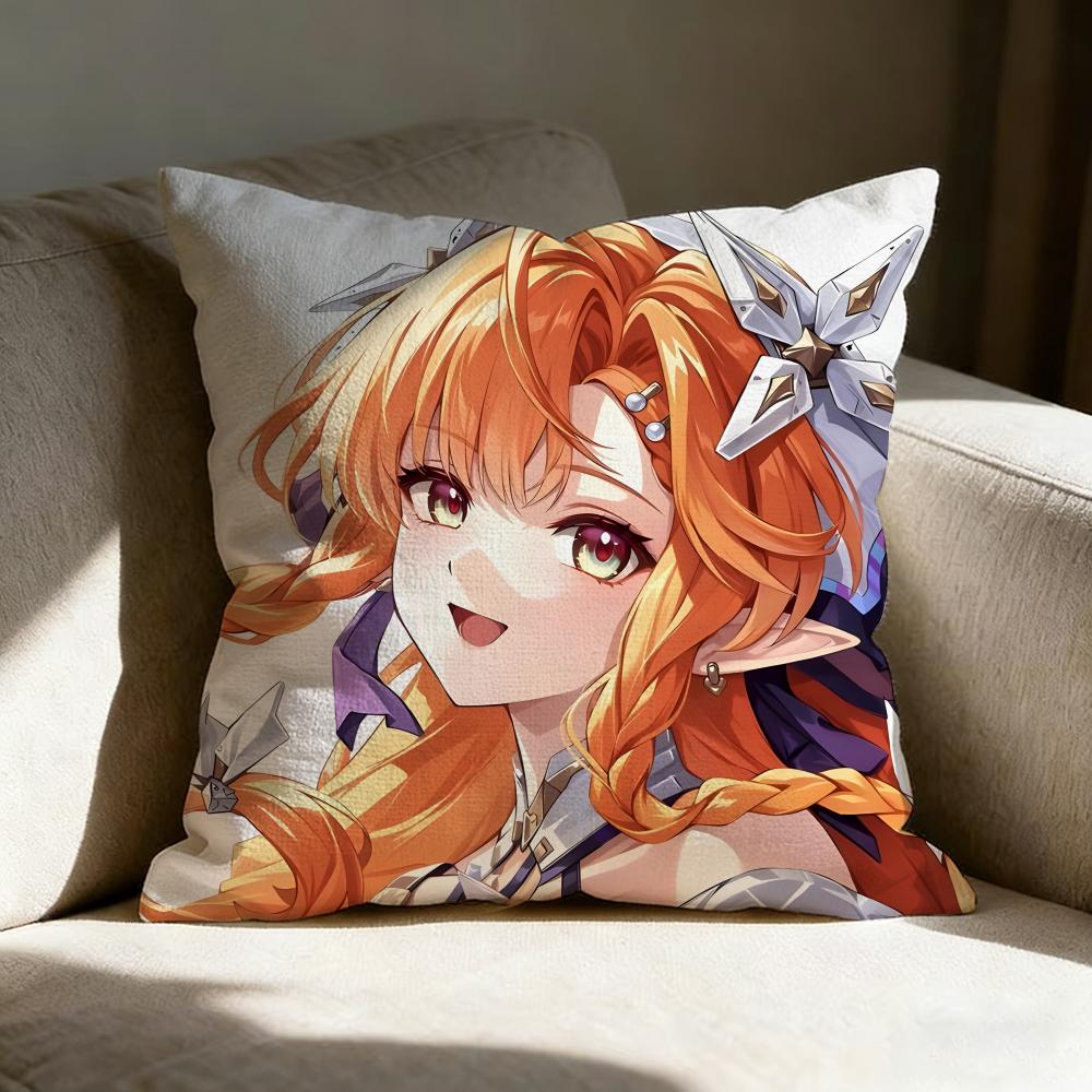 W-Wuthering W-Wavess Anime Pillow Case Pillowcase, Double-Sided Printed, Sofa Cushion, Bedroom Headboard Pillow