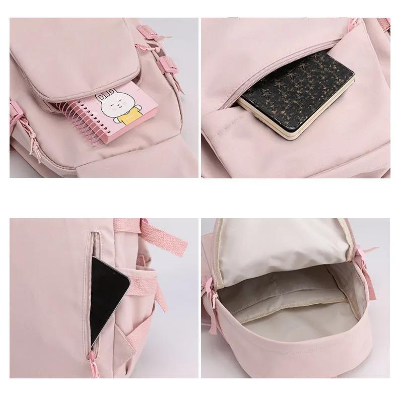 Mochila Cazademonios KPop Huntrix Estudiantes Escolares Zoey Rumi Mira Mochila Infantil Niños Viaje Mochila Regalo