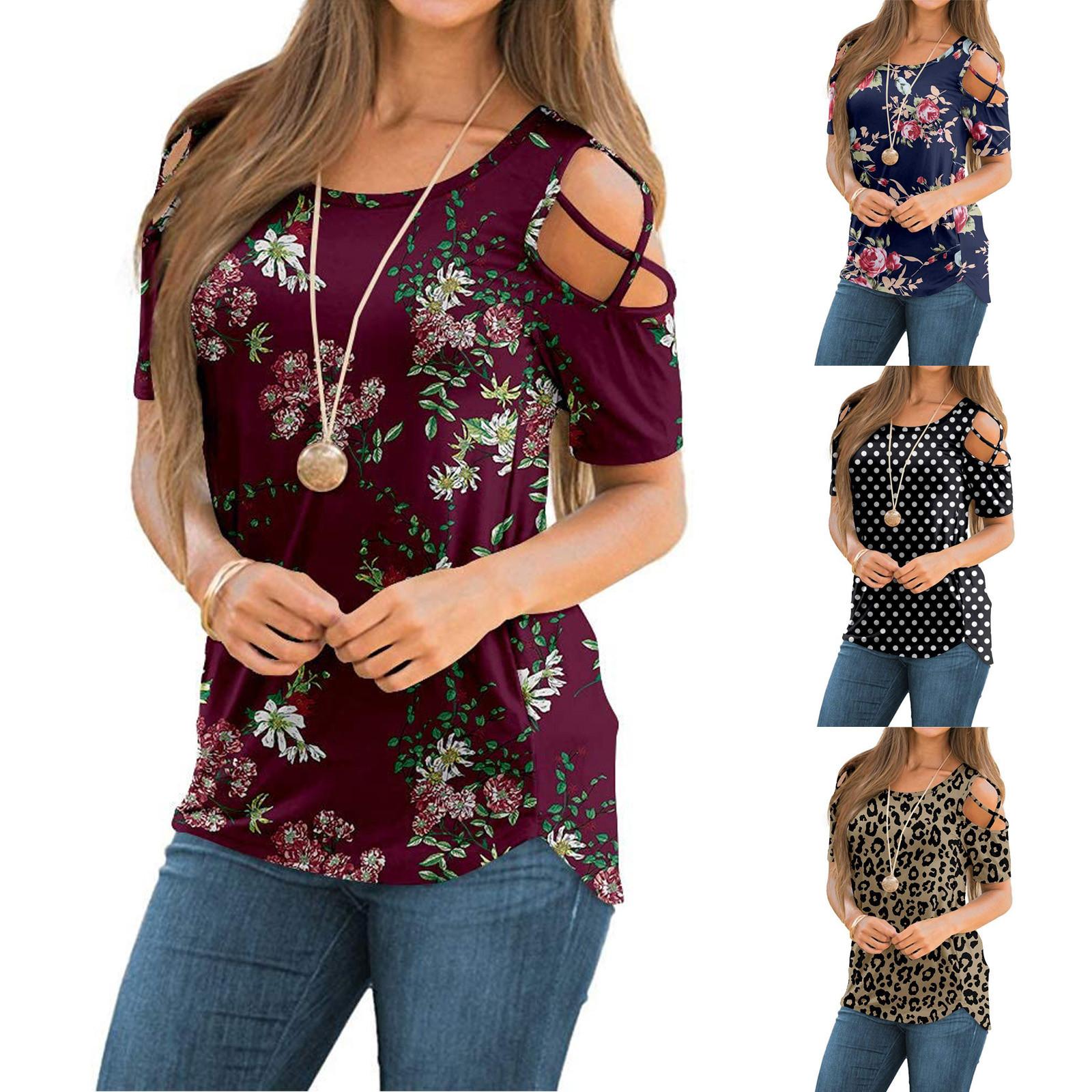 

Женские летние футболки с короткими рукавами и открытыми плечами, топы, блузки