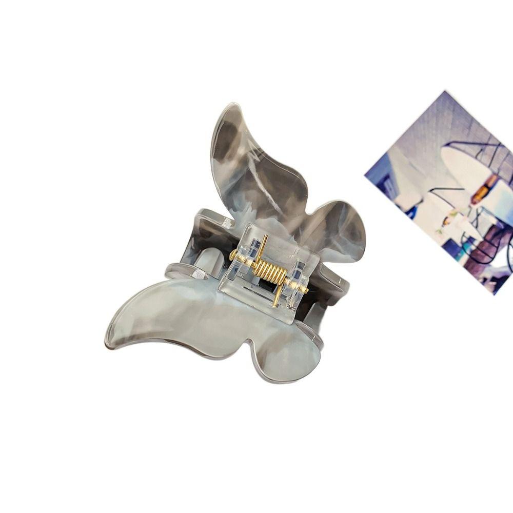 Colorful Retro Hair Crab Clip Acrylic Sweet Shark Clip Elegant Butterfly Hair Claw Daily