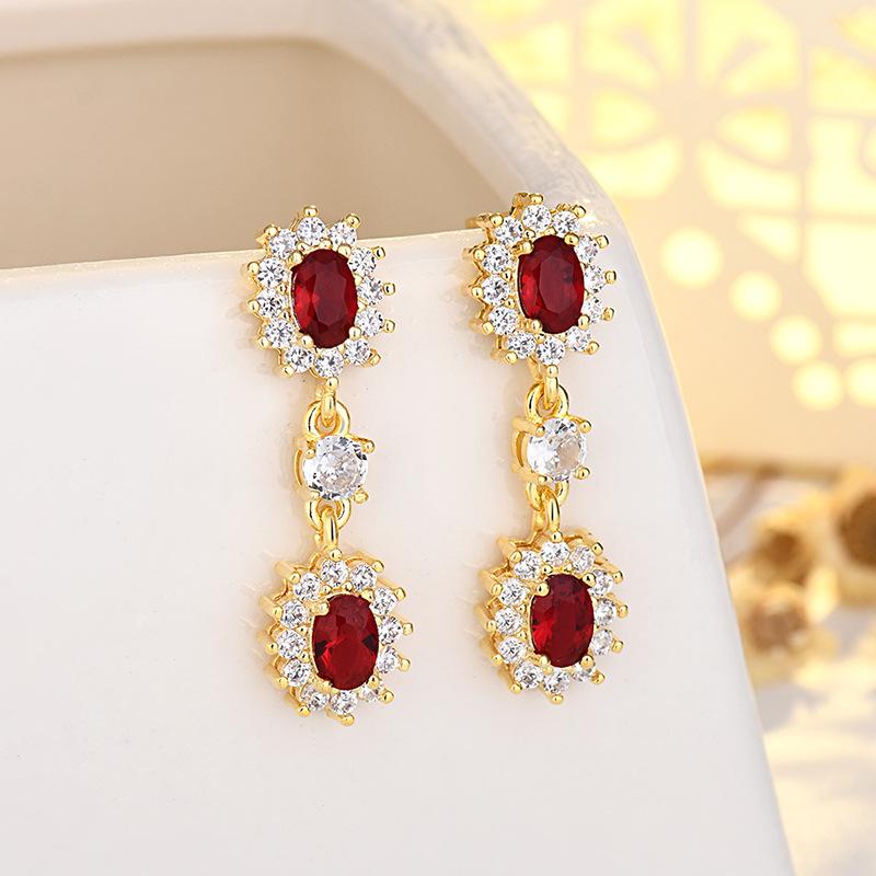 

Новые серьги с драгоценными камнями для женщин, роскошные серьги для ювелирных изделий