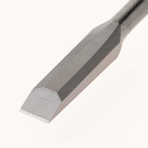 Square chisel for wood carving, red oak handle, flat, 9mm