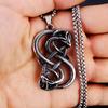 Necklace Nordic Viking Double Dragon Surround Men's Pendant