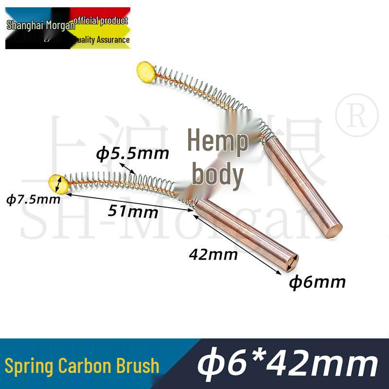 Cylindrical Clutch Carbon Brush Copper Round Screw Rod 6x38 8x30/40