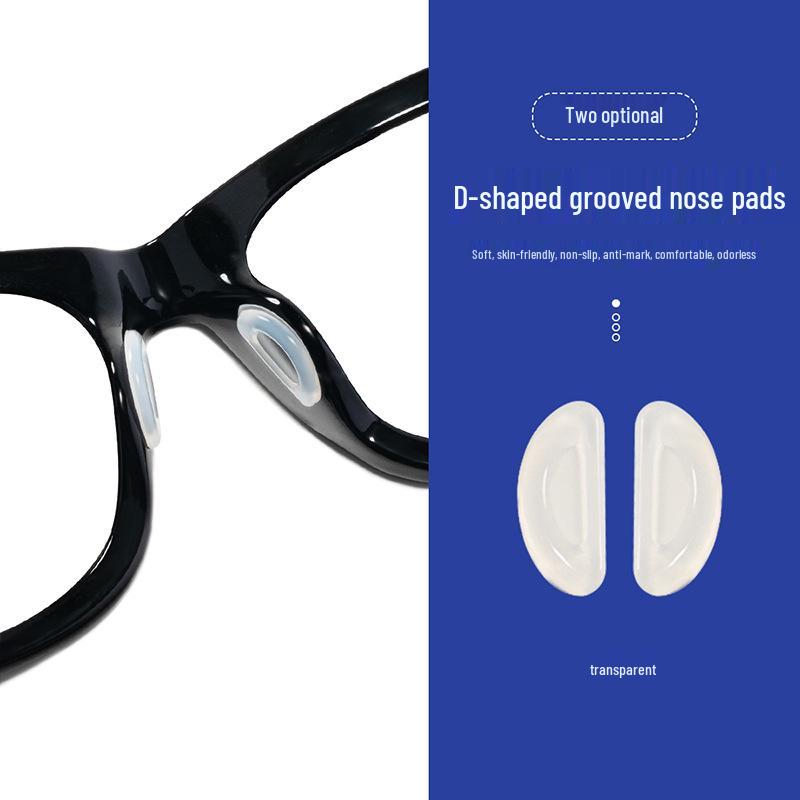 Silicone Anti-slip Nose Pads for D-type Full-rim Glasses