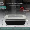 1000ml Disposable Rectangular Food Containers with Lids