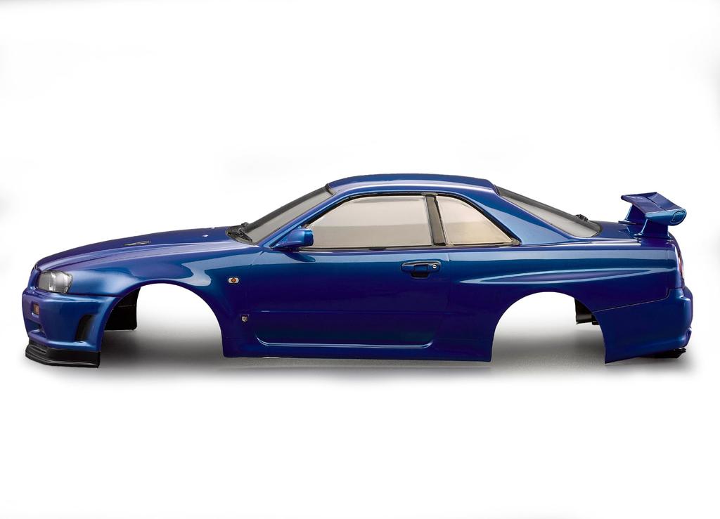 Killerbody 48716 Scale Nissan Skyline BNR34 Metallic Blue 1/10 GT-R