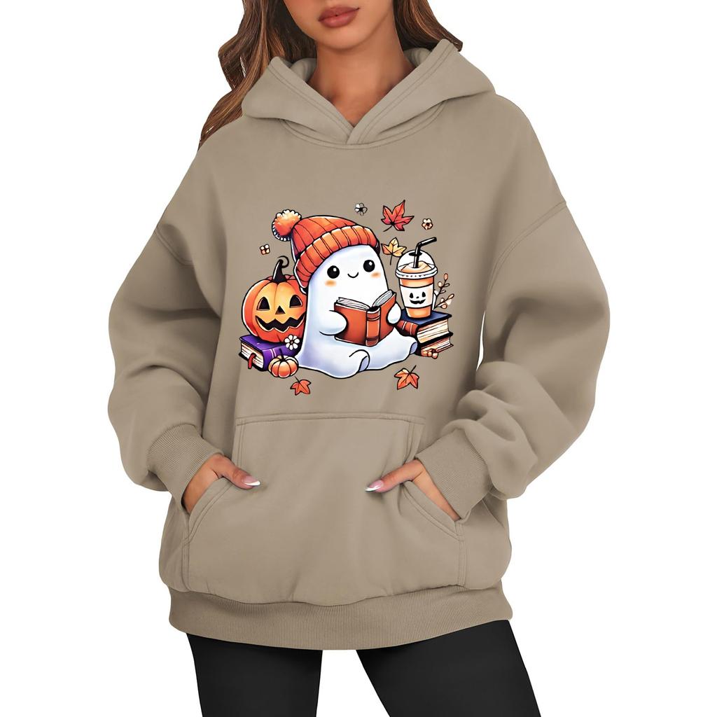 Modisches, vielseitiges und lässiges Kapuzen-Sweatshirt für Damen, langärmeliges Sweatshirt mit Aufnäher