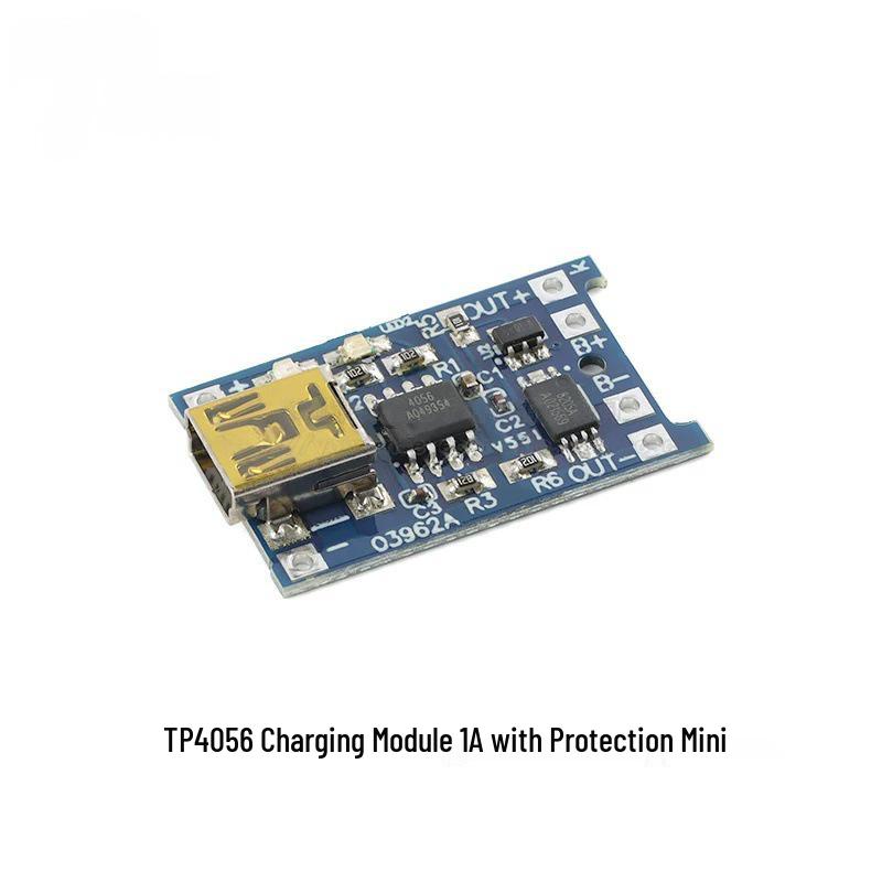 TP4056 18650 Lithium Battery Charging Board, 1A, with Overcharge & Discharge Protection, Compatible with 3.6V-4.2V Batteries
