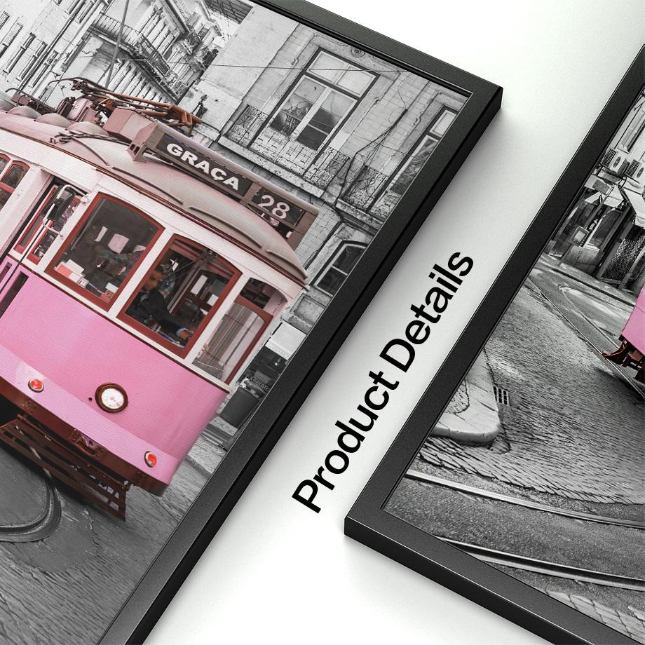 Wall Art Canvas Painting Pink Vintage Motorcycle Car Flower Black White Build Living Room Decor Posters And Prints Wall Pictures